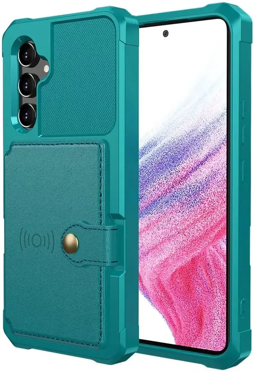 Selected Portemonnee Hoesje Samsung Galaxy A54 - Groen - 4 Pasjes