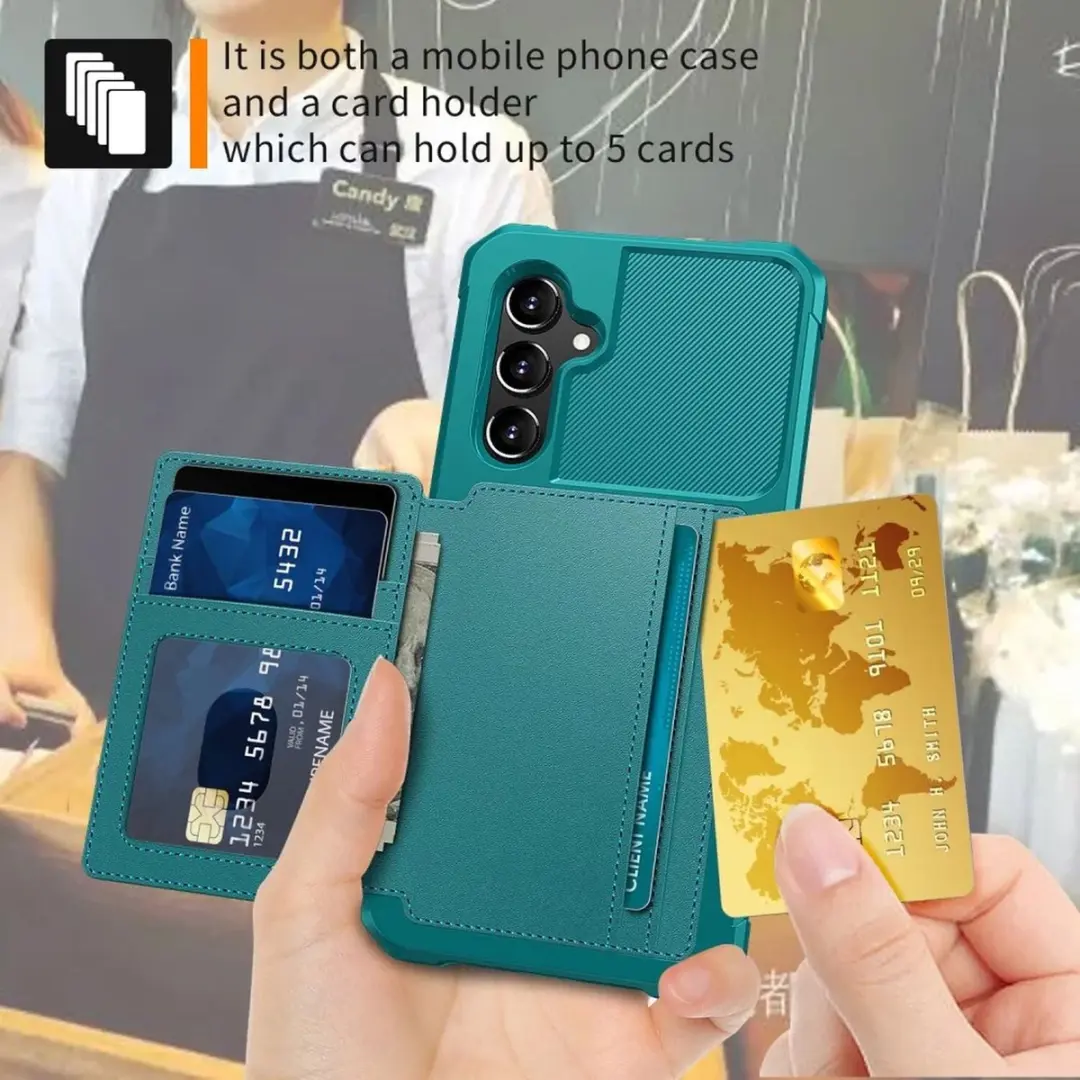 Selected Portemonnee Hoesje Samsung Galaxy A54 - Groen - 4 Pasjes - afbeelding 6 van 6