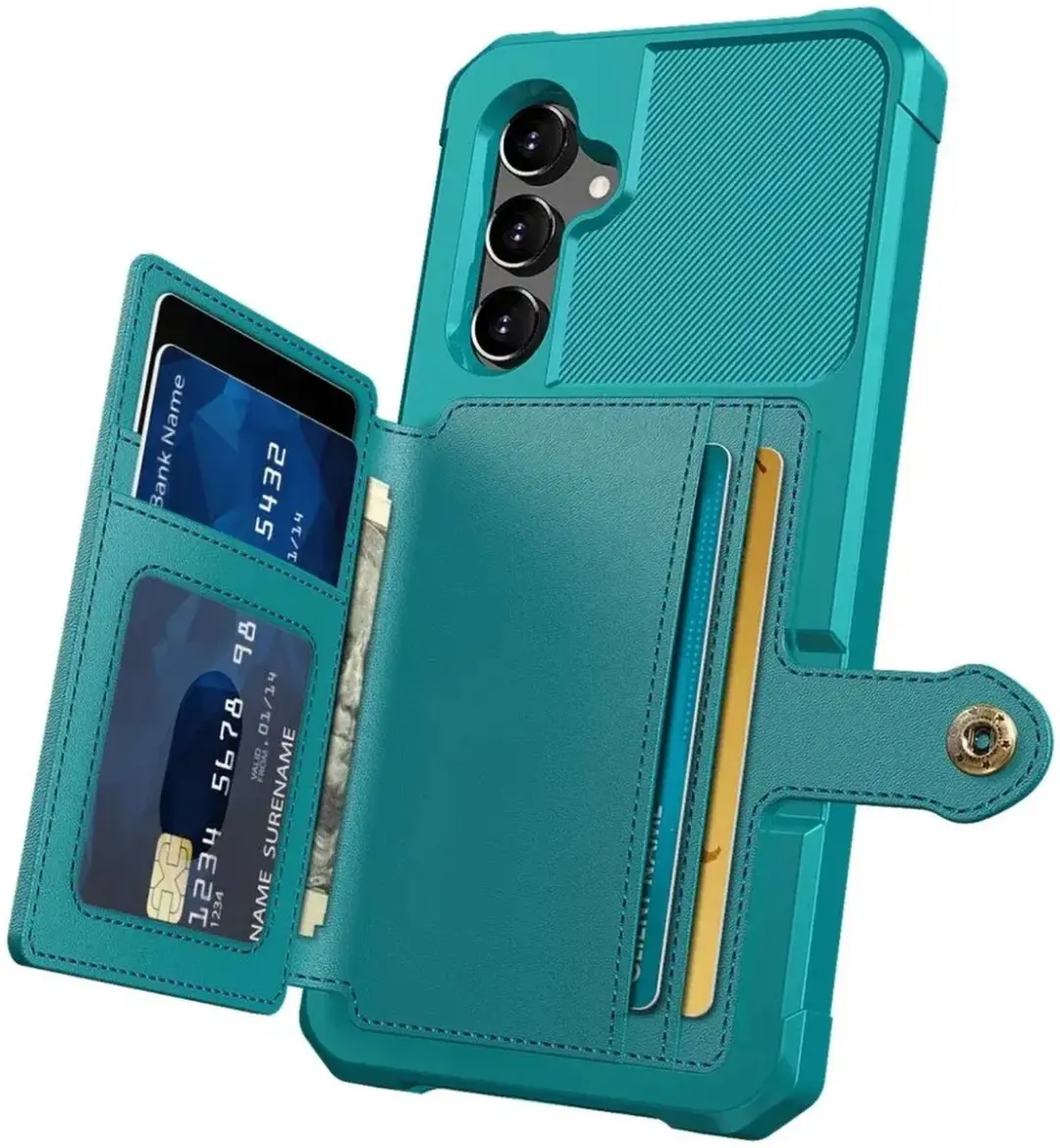 Selected Portemonnee Hoesje Samsung Galaxy A54 - Groen - 4 Pasjes