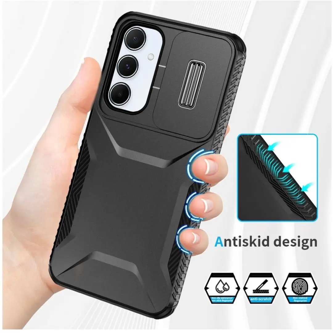 Selected Hoesje Samsung Galaxy A55 Back Cover Camera Slider - Zwart - afbeelding 6 van 6