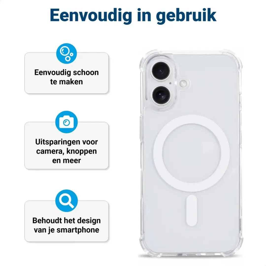 Selected Transparant iPhone 16 Plus Hoesje - MagSafe
