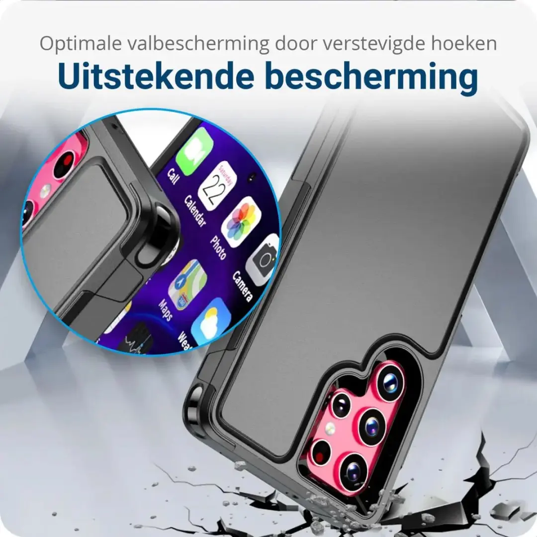 Selected Hoesje Samsung Galaxy S22 Ultra MagSafe Dual-Layer Zwart