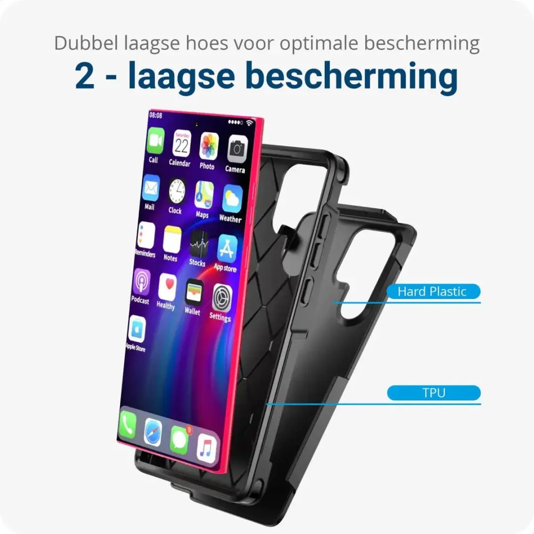 Selected Hoesje Samsung Galaxy S22 Ultra MagSafe Dual-Layer Zwart - afbeelding 6 van 6