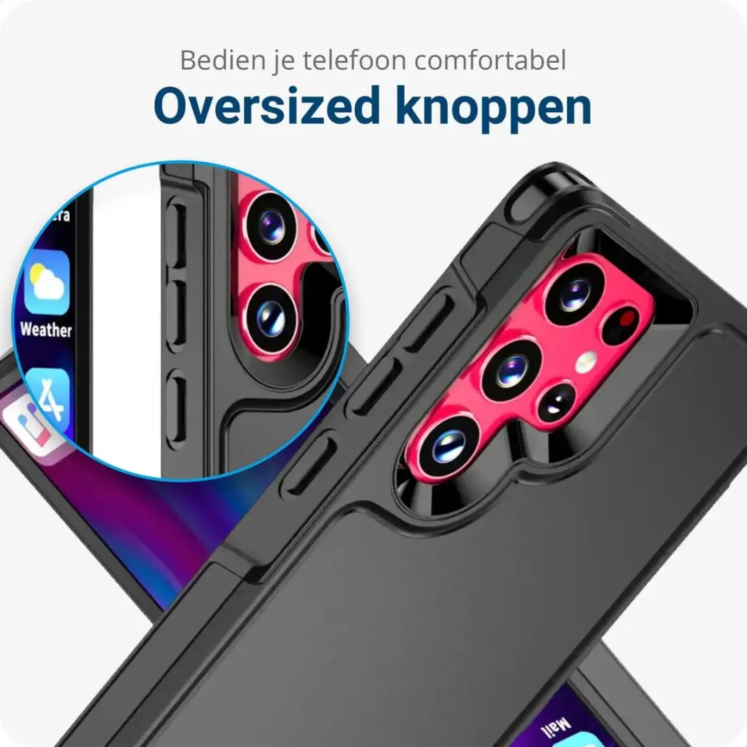 Selected Hoesje Samsung Galaxy S22 Ultra MagSafe Dual-Layer Zwart