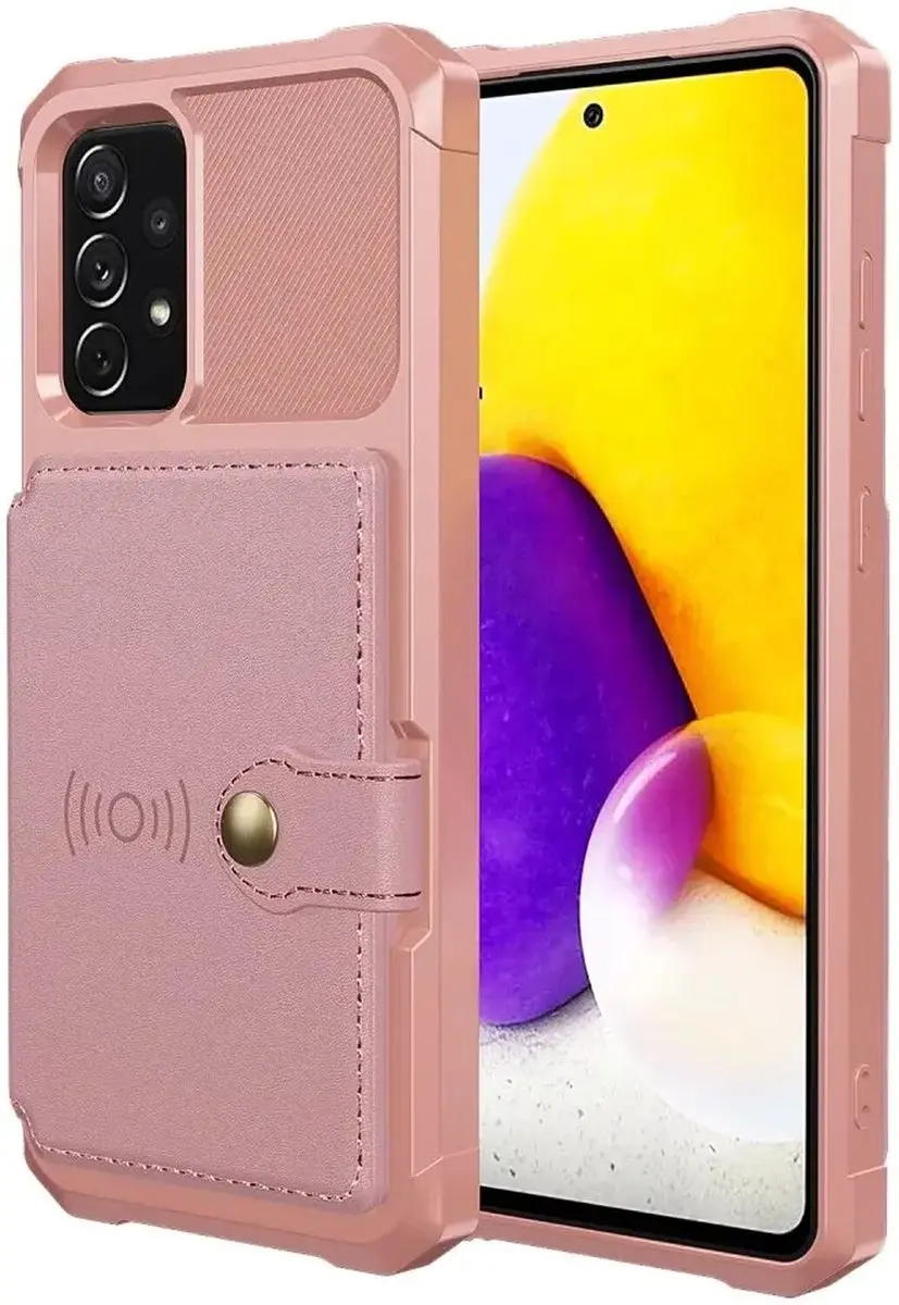 Selected Portemonnee Hoesje Samsung Galaxy A52 Roze - 4 Pasjes