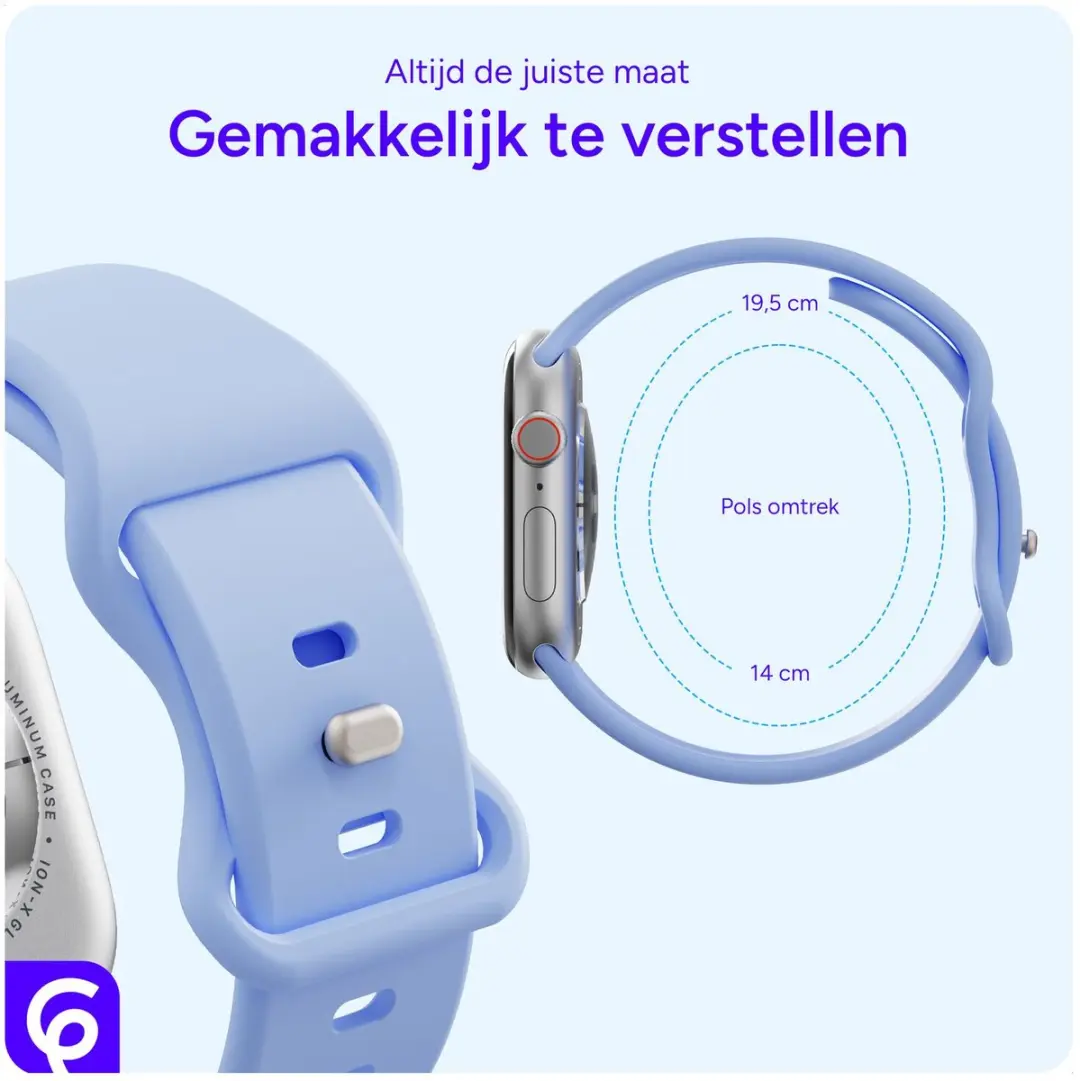 Selected SBG Siliconen Horlogebandje Apple Watch - 42/44/45/46/49mm - Licht Paars