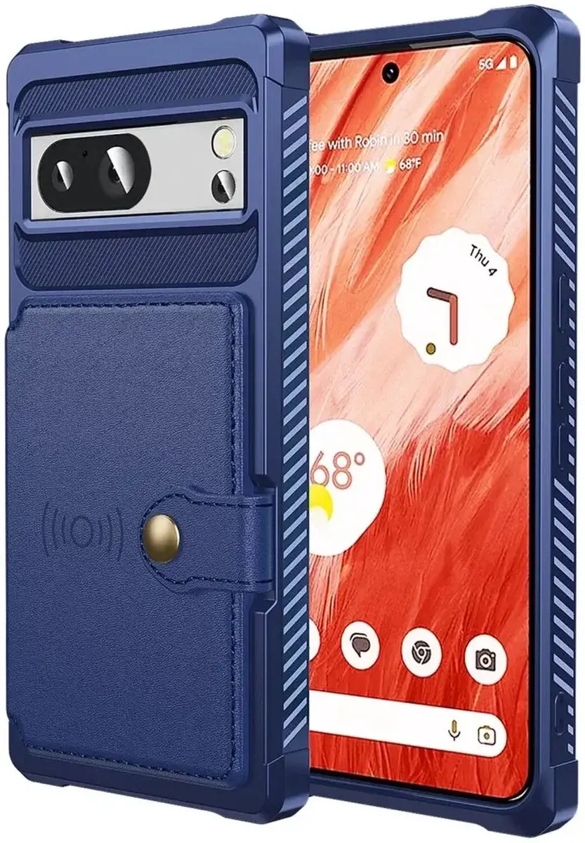 Selected Portemonnee Hoesje Google Pixel 8a - Blauw - afbeelding 6 van 6