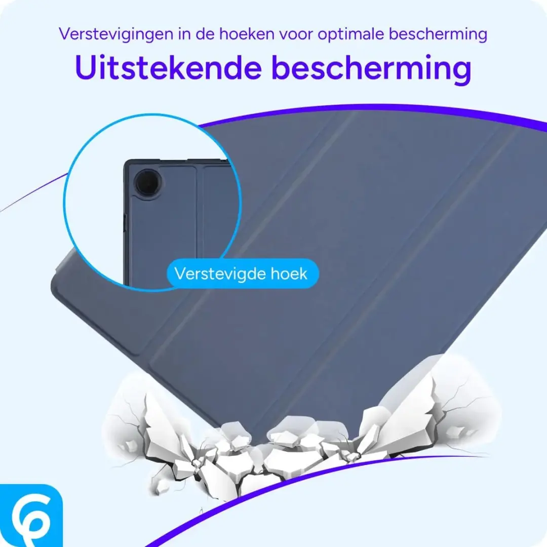 Selected Tablet Hoes Samsung Galaxy Tab A8 Tri-Fold Book Case - Blauw