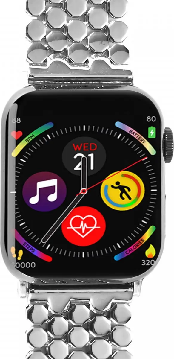 Selected Honingraat RVS Bandje Apple Watch - 40/41/42mm - Zilver - afbeelding 6 van 6