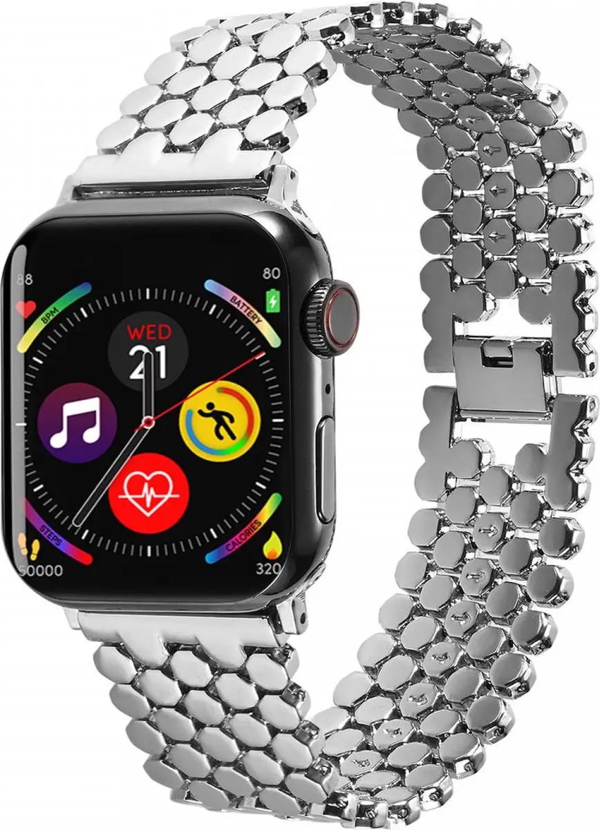 Selected Honingraat RVS Bandje Apple Watch