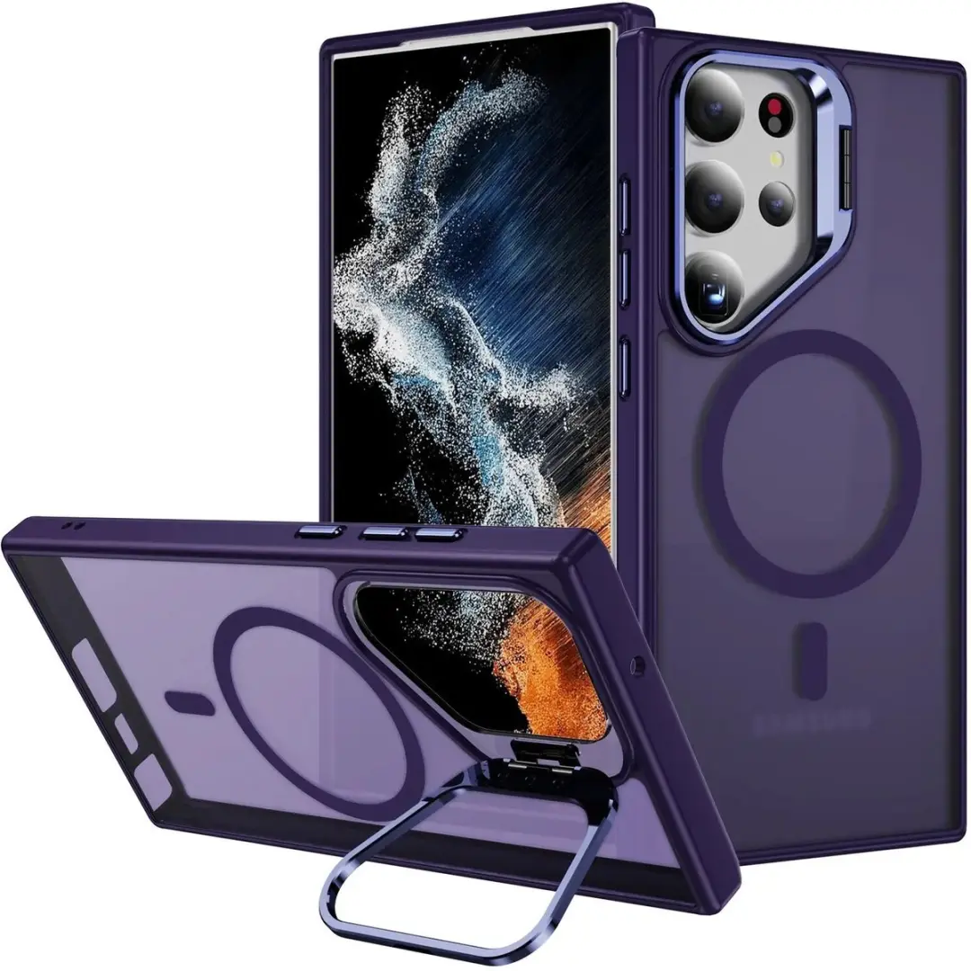 Selected Hoesje Samsung Galaxy S23 Ultra MagSafe Paars