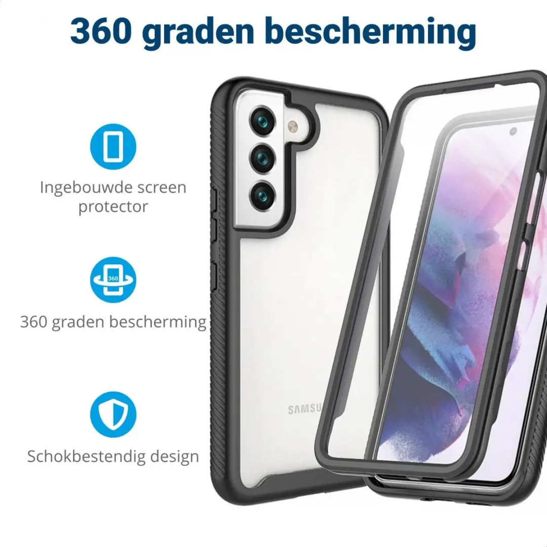 Selected Hoesje Samsung Galaxy S22 Plus - Full Protect Zwart