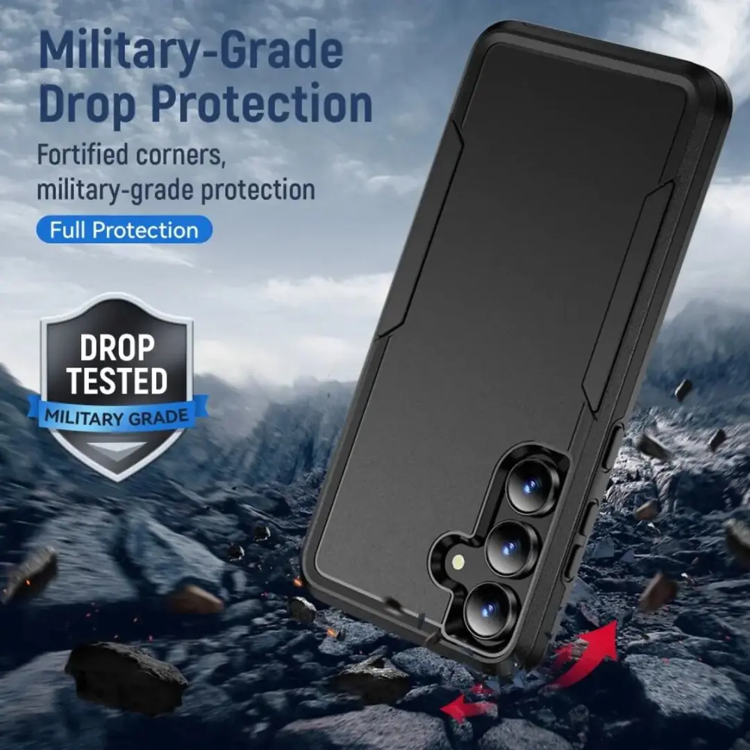 Selected Back Cover Samsung Galaxy A57 Rugged Hoesje - Zwart
