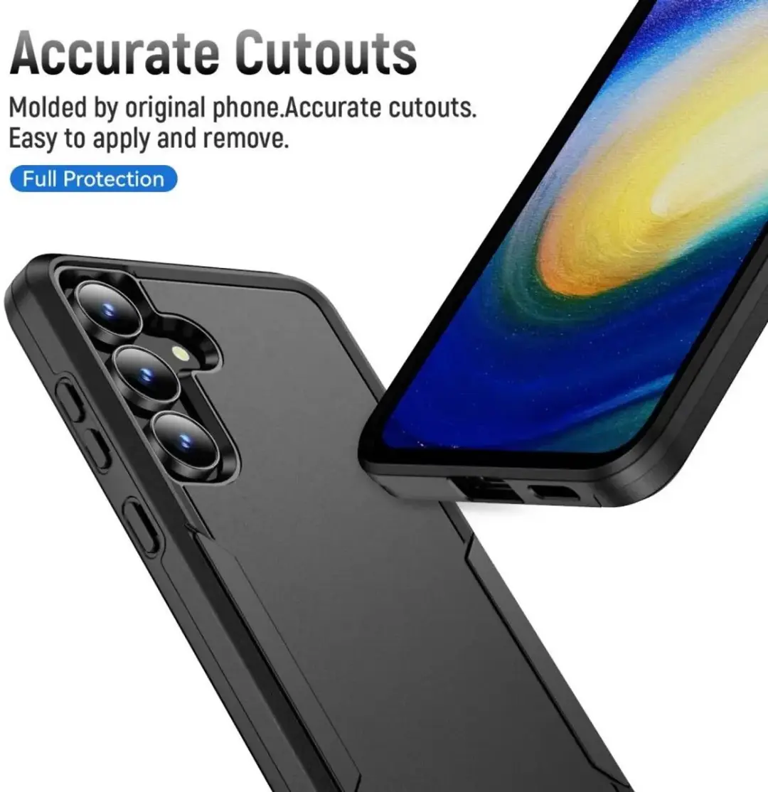 Selected Back Cover Samsung Galaxy A57 Rugged Hoesje - Zwart - afbeelding 6 van 6