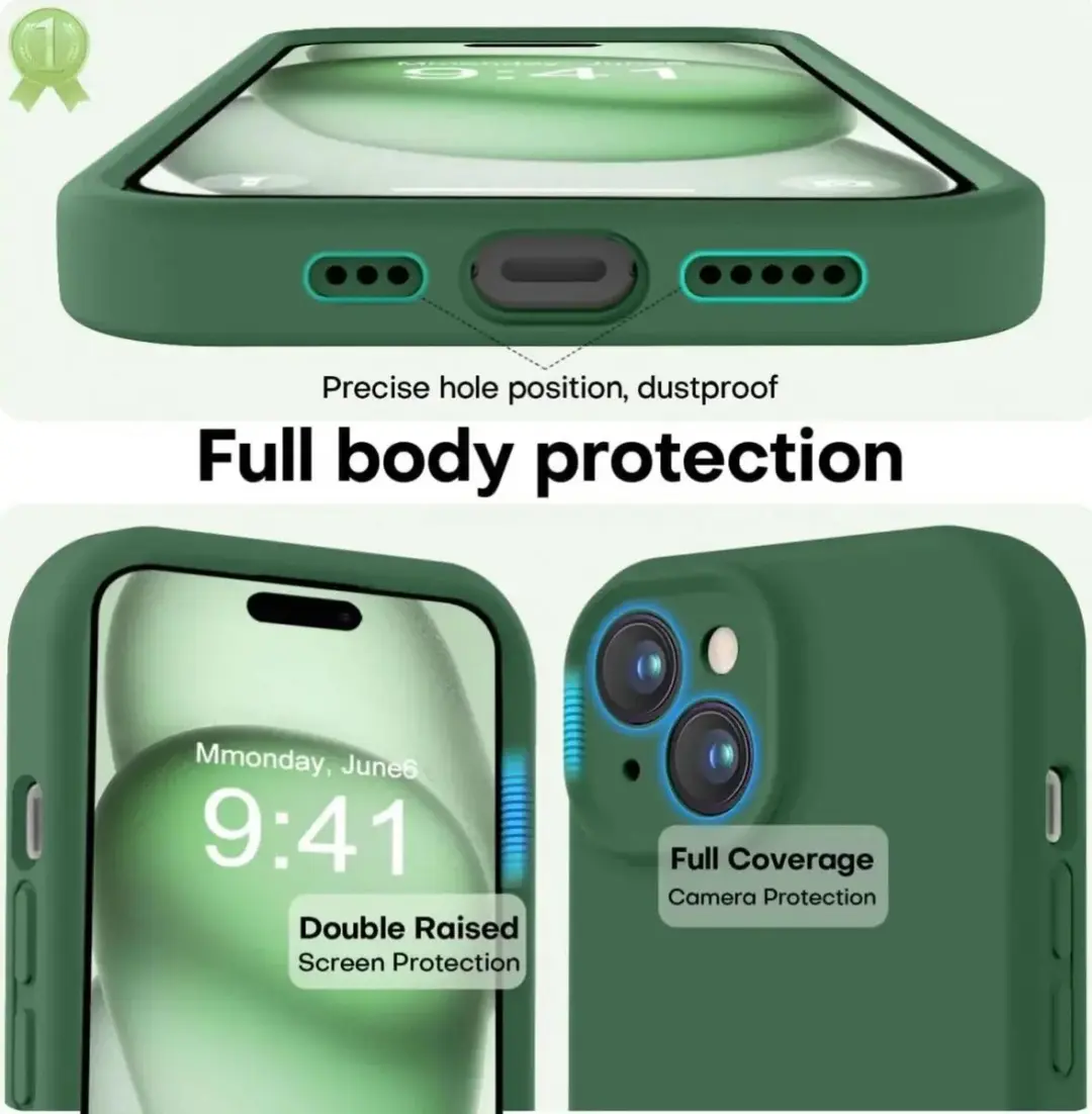 Selected by GSMpunt.nl iPhone 15 Hoesje Groen - Dun Siliconen