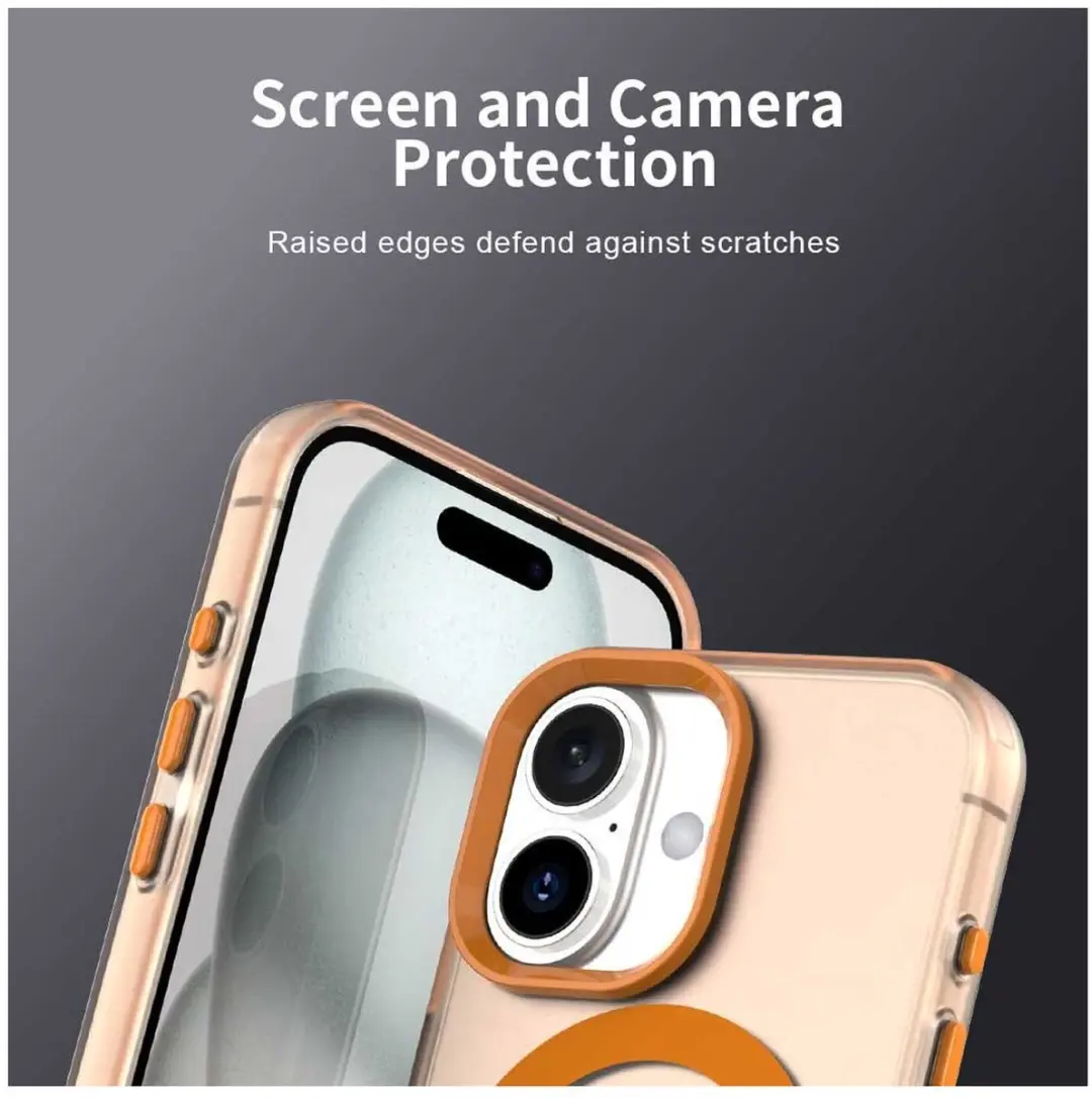 Selected MagSafe Backcover iPhone 17 - Oranje & Transparant