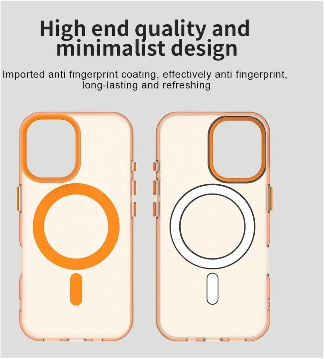 Selected MagSafe Backcover iPhone 17 - Oranje & Transparant