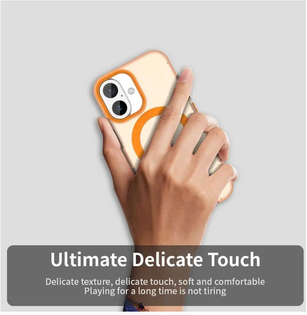 Selected MagSafe Backcover iPhone 17 - Oranje & Transparant