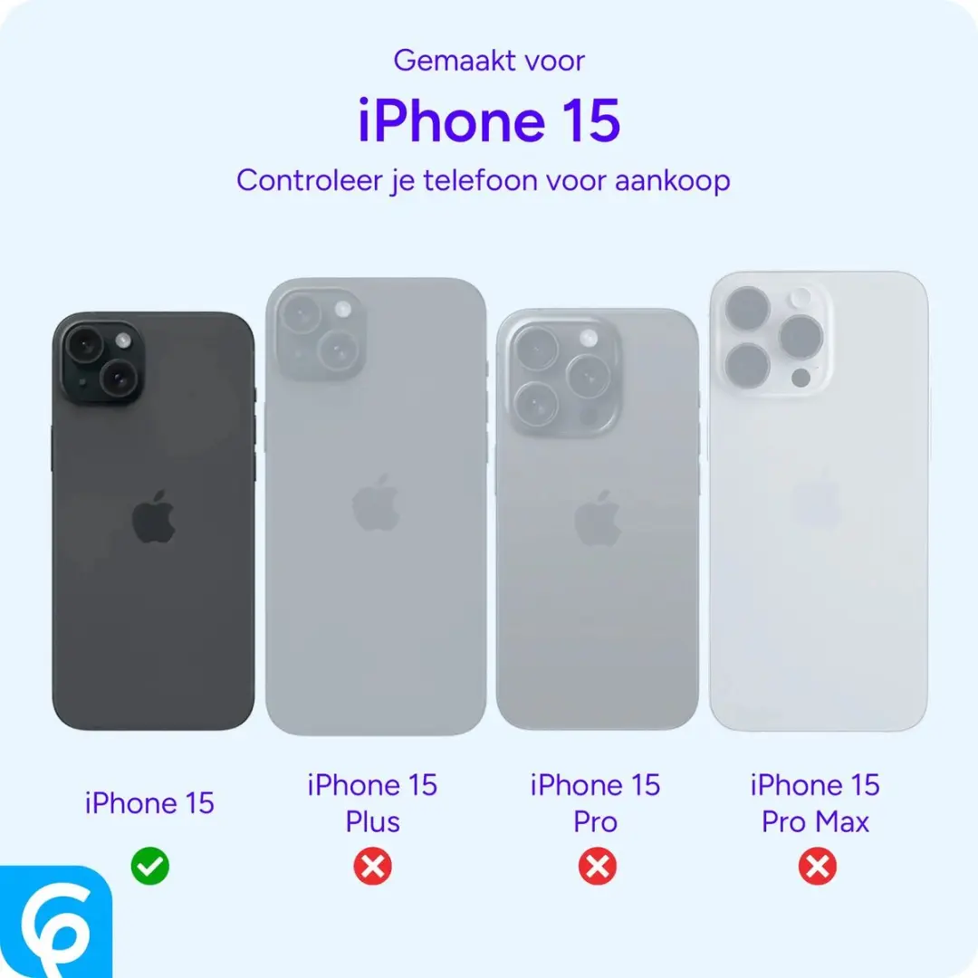 Selected iPhone 15 Beschermset - 3-delig Transparant