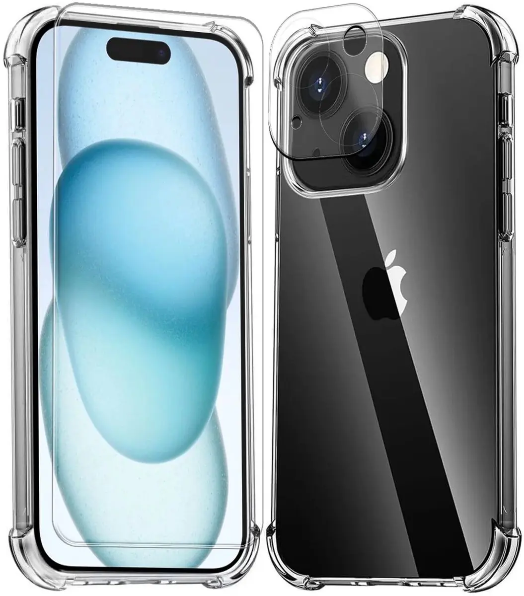 Selected iPhone 15 Beschermset - 3-delig Transparant