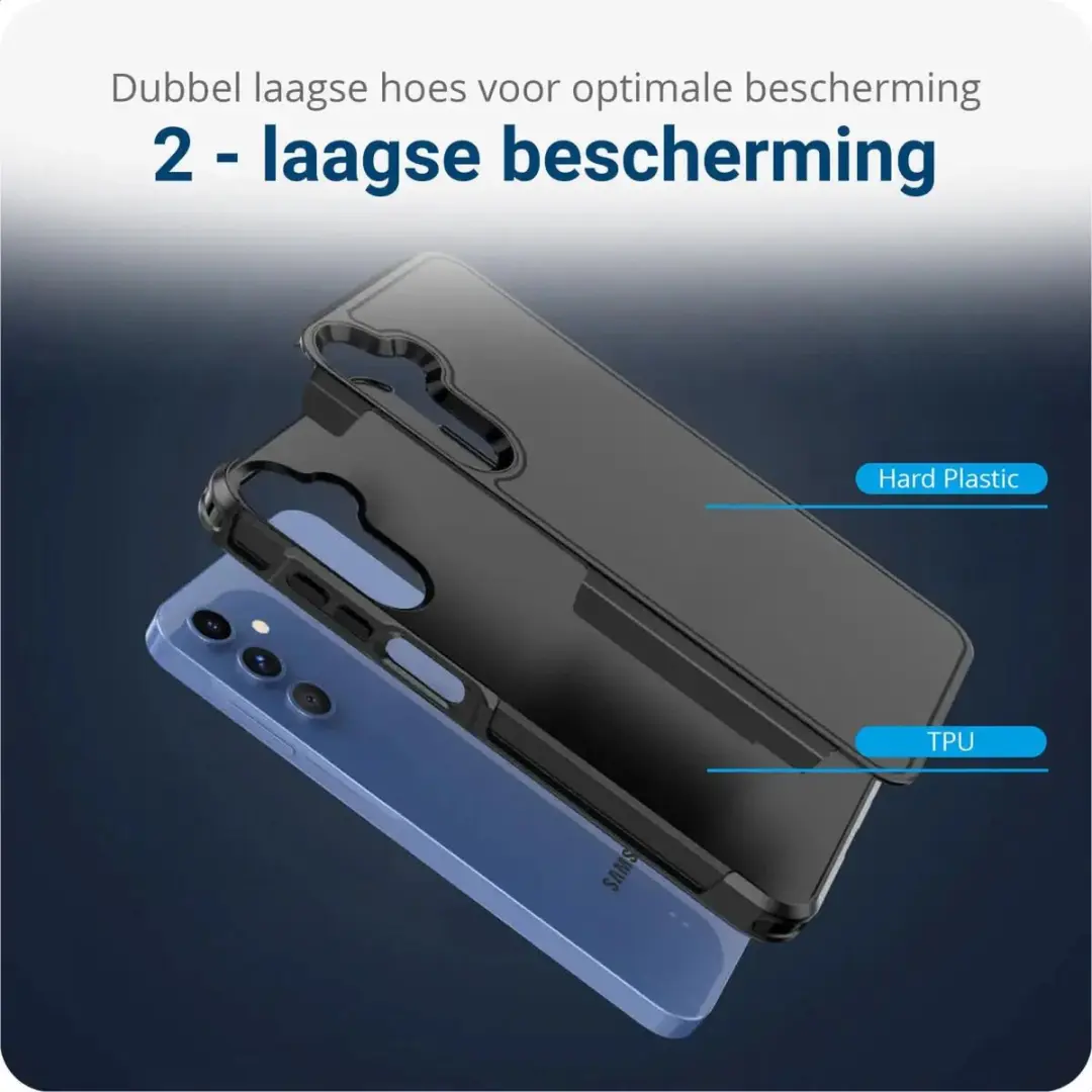 Selected Hoesje Samsung Galaxy A15 MagSafe Dual-Layer Zwart