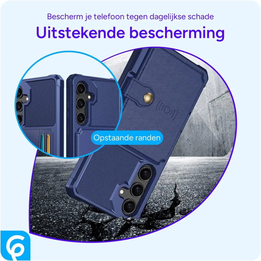 Selected Portemonnee Hoesje Samsung Galaxy S25 - 4 Pasjes - Blauw