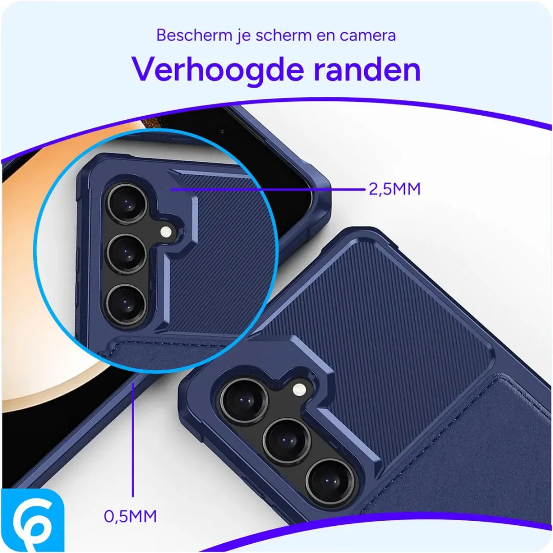 Selected Portemonnee Hoesje Samsung Galaxy S25 - 4 Pasjes - Blauw