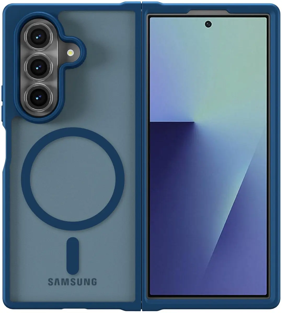 Selected Hoesje Samsung Galaxy Z Fold 7 MagSafe Blauw