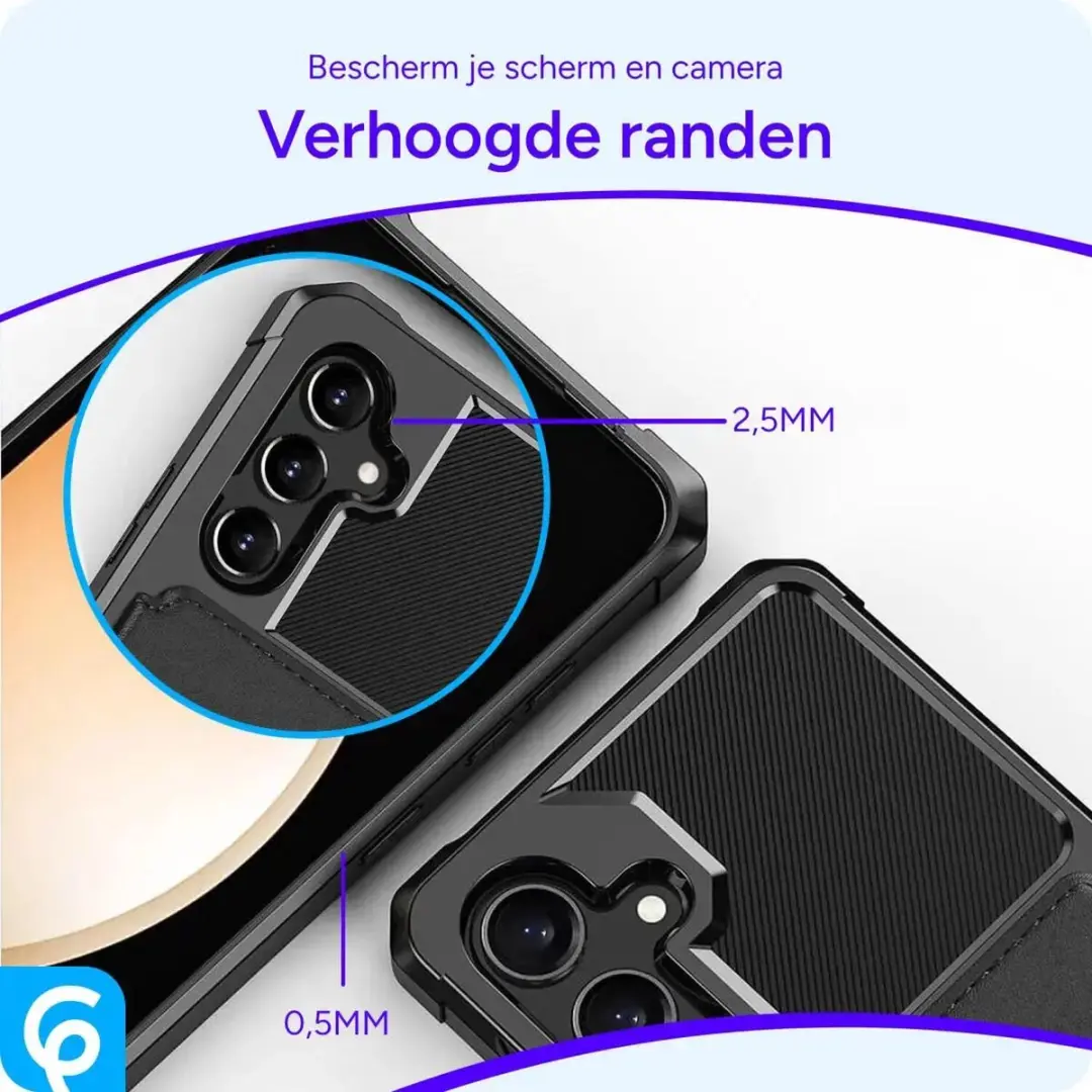 Selected Portemonnee Hoesje Samsung Galaxy S24 - 4 Pasjes - Zwart