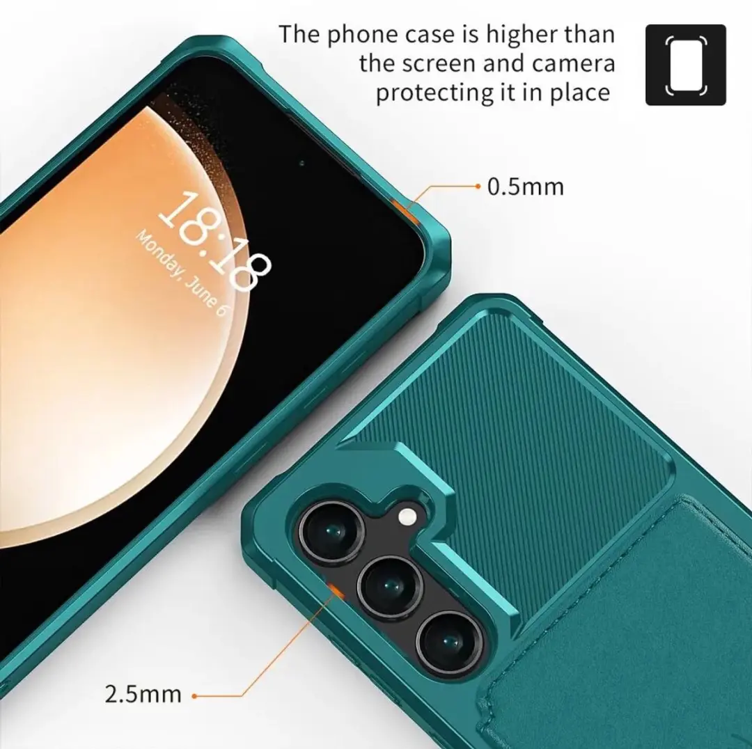 Selected Portemonnee Hoesje Samsung Galaxy S24 - Groen - 4 Pasjes