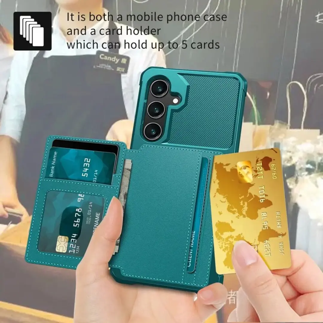 Selected Portemonnee Hoesje Samsung Galaxy S24 - Groen - 4 Pasjes - afbeelding 6 van 6