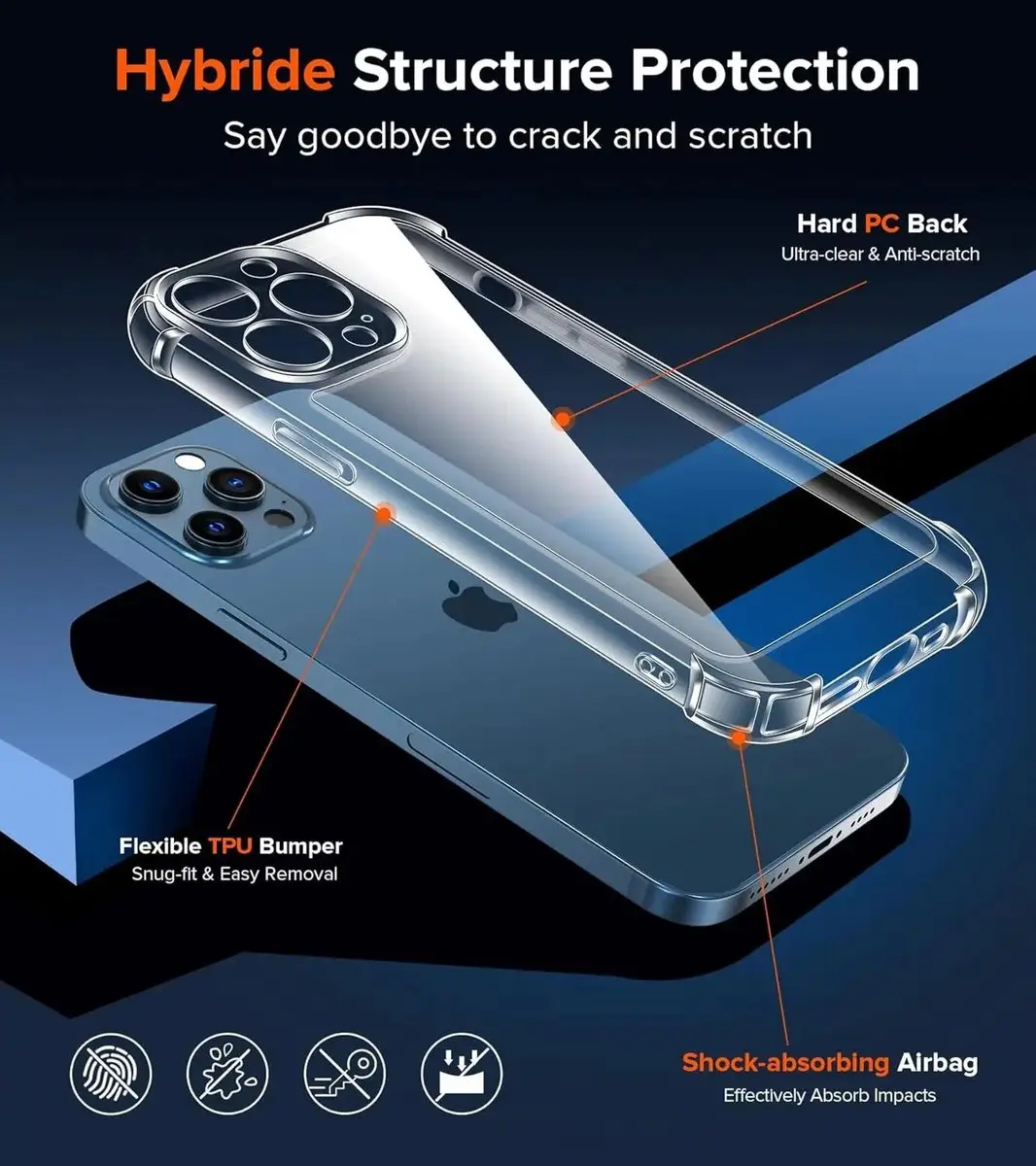 Selected Transparant Hoesje iPhone 12 Pro Max - Schokbestendig