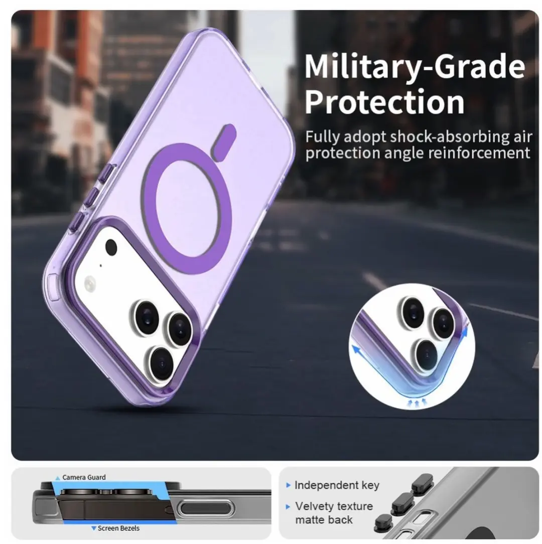 Selected MagSafe Backcover iPhone 17 Pro Max - Paars Transparant