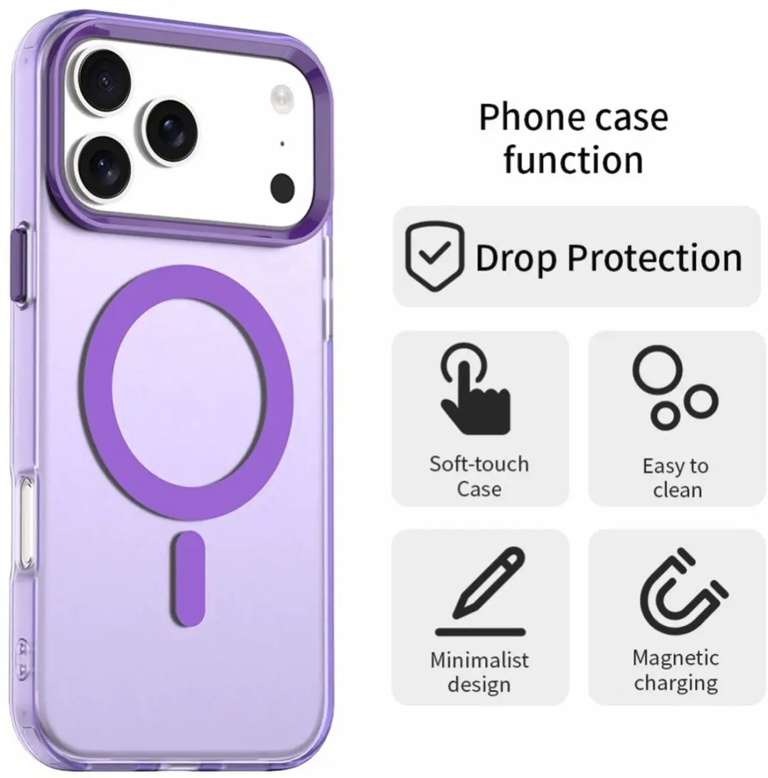 Selected MagSafe Backcover iPhone 17 Pro Max - Paars Transparant