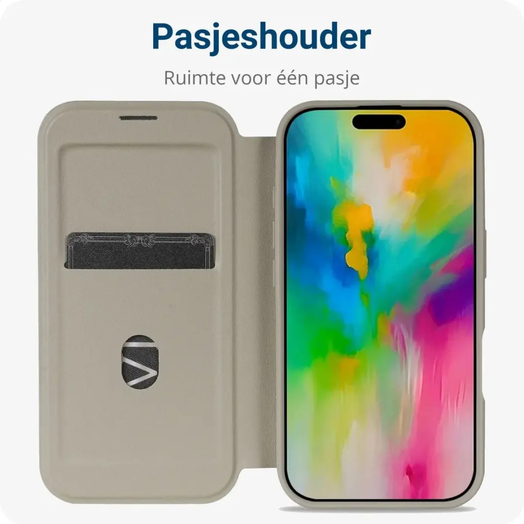 Selected Portemonnee Hoesje iPhone 16 Pro - MagSafe - Transparant/Goud