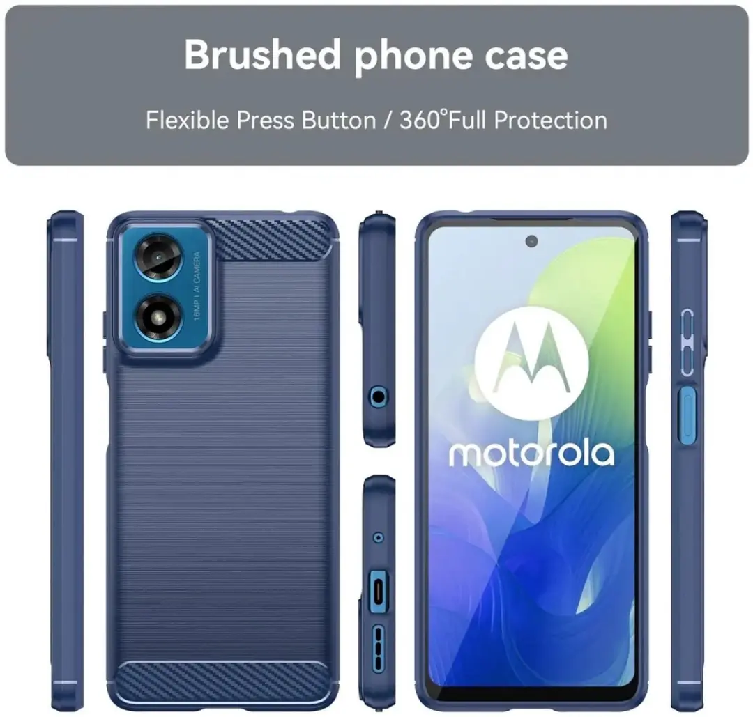 Selected TPU Hoesje Motorola Moto E14 - Blauw