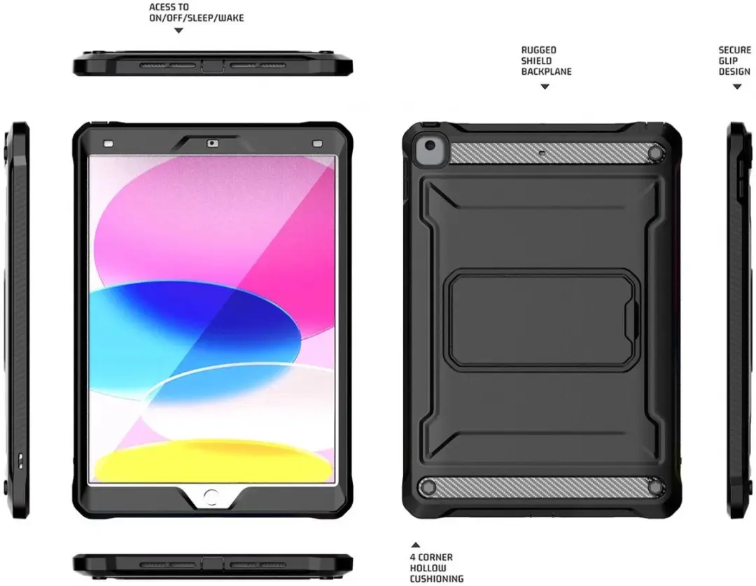 Selected by GSMpunt Hoes Full Protect iPad 10.2 2019-2021 - Zwart