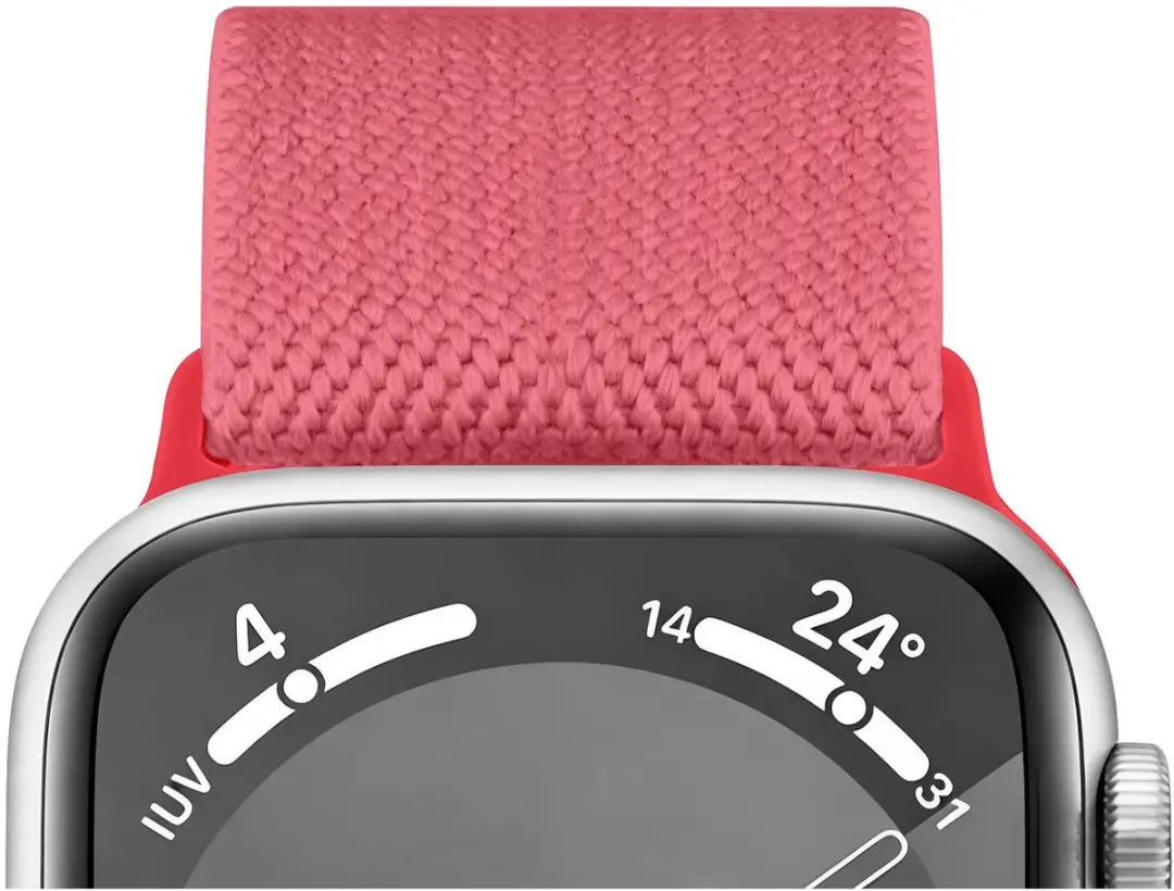 SBG Nylon Horlogebandje Apple Watch - 42/44/45/46/49mm - Roze Rood
