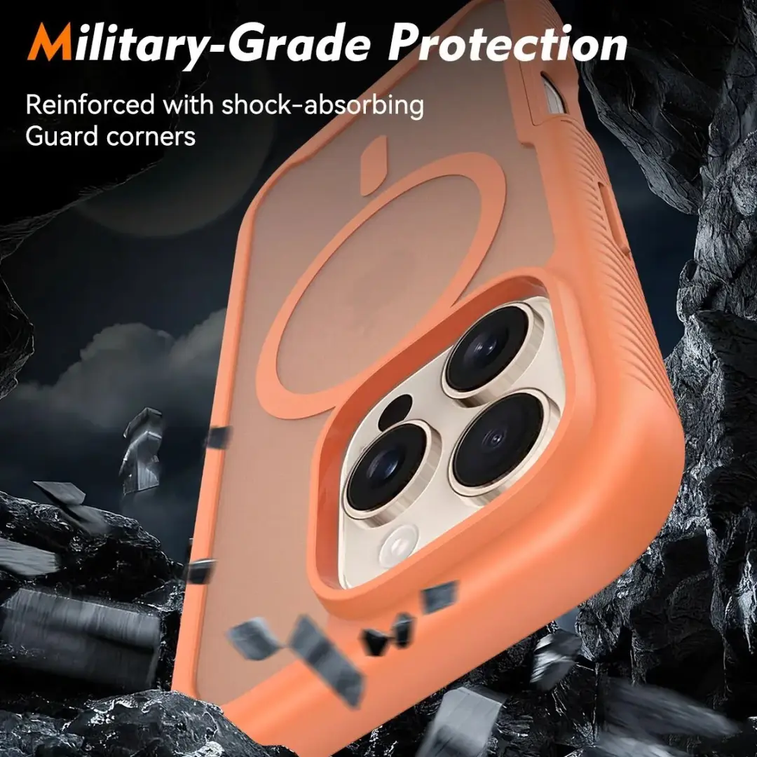 Selected by GSMpunt.nl iPhone 16 Pro Hoesje Matte Oranje - Full Protect