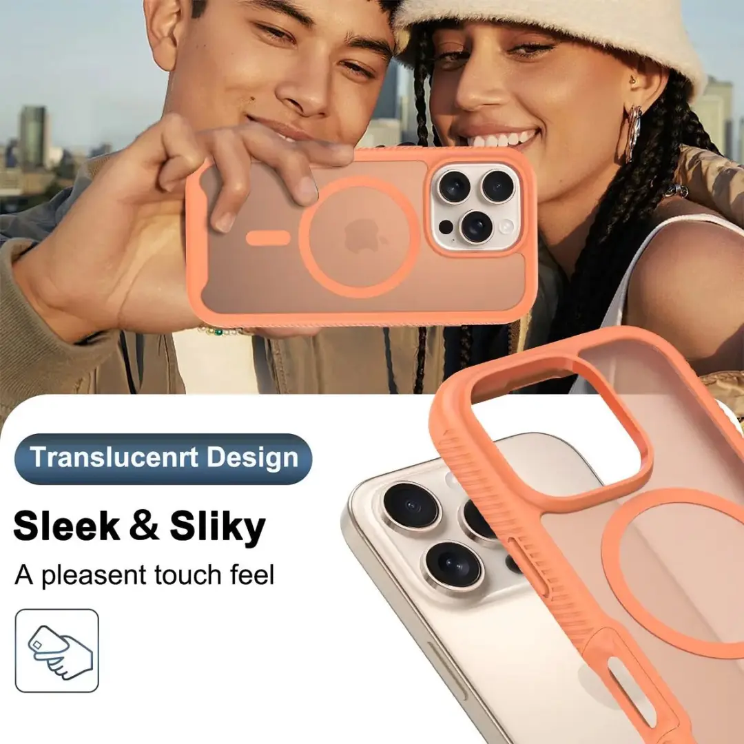 Selected by GSMpunt.nl iPhone 16 Pro Hoesje Matte Oranje - Full Protect