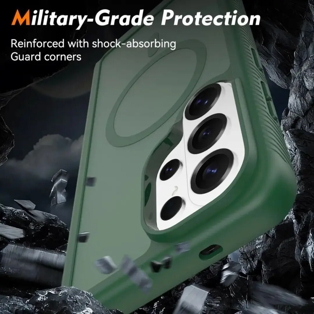 Selected Hoesje Samsung Galaxy S25 Ultra Matte Groen - MagSafe