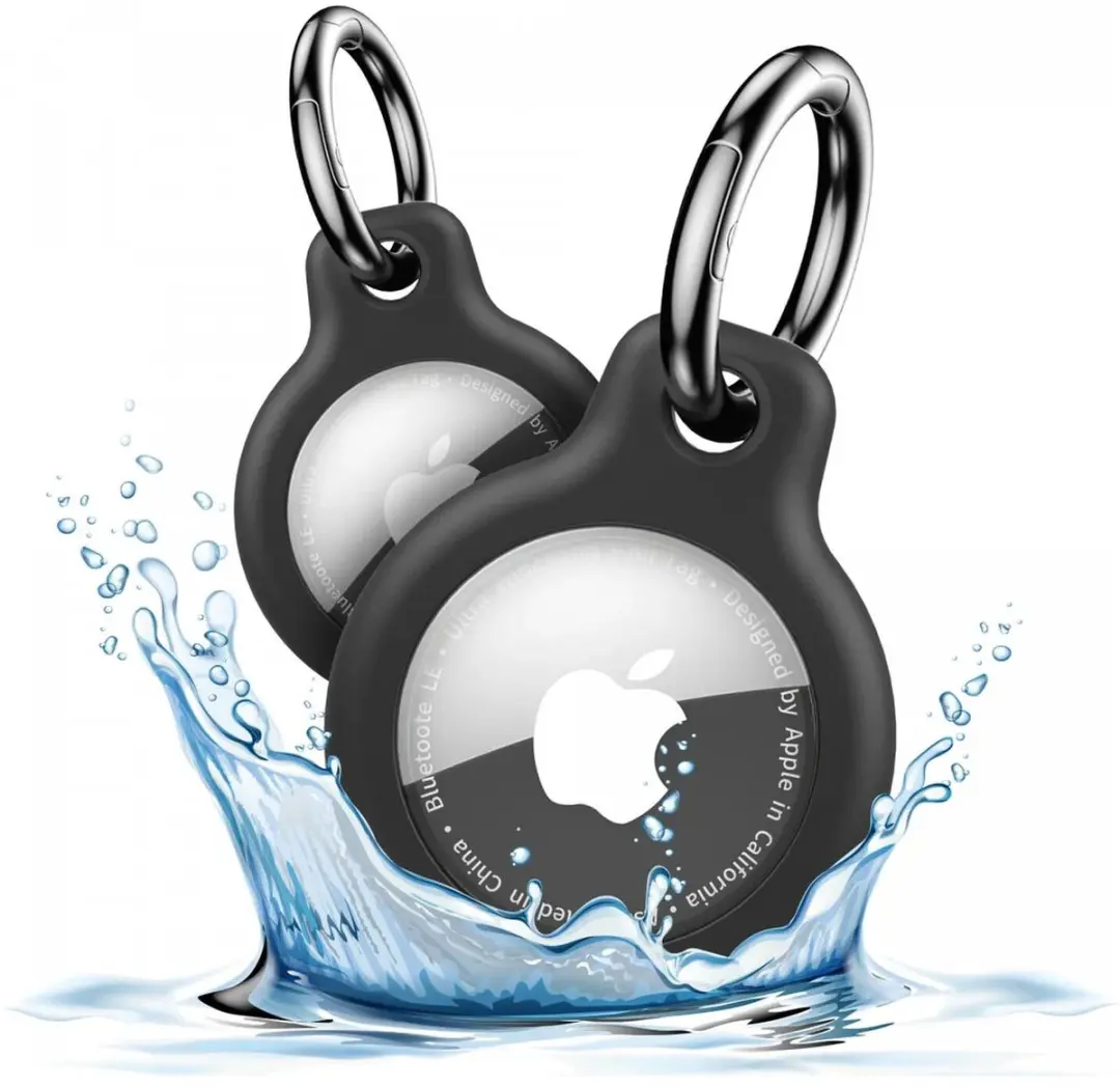 Selected Waterdichte Sleutelhanger AirTag Hoesje - Zwart 4-Stuks - afbeelding 6 van 6