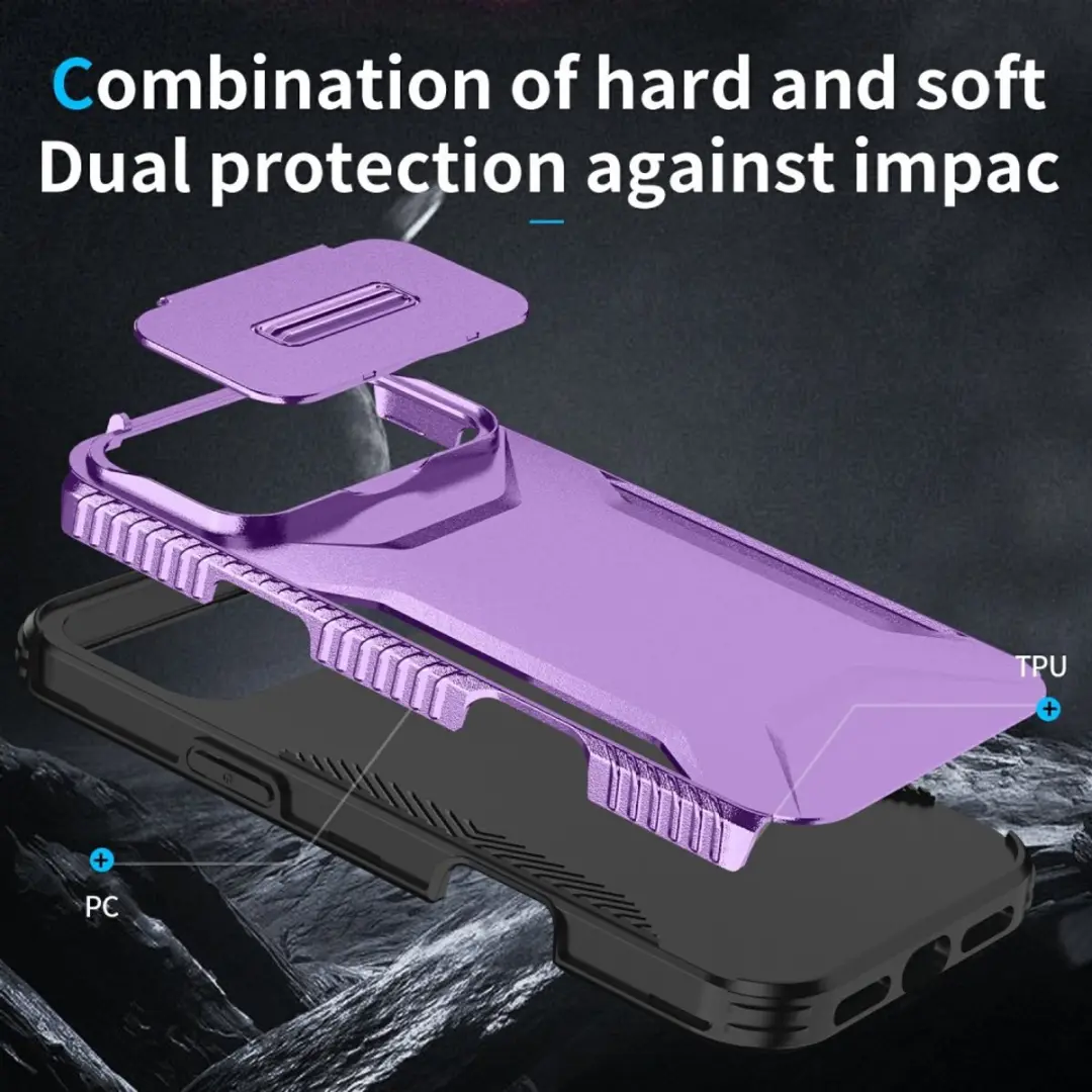 Selected Hoesje iPhone 17 Pro Max Camera Slider - Paars