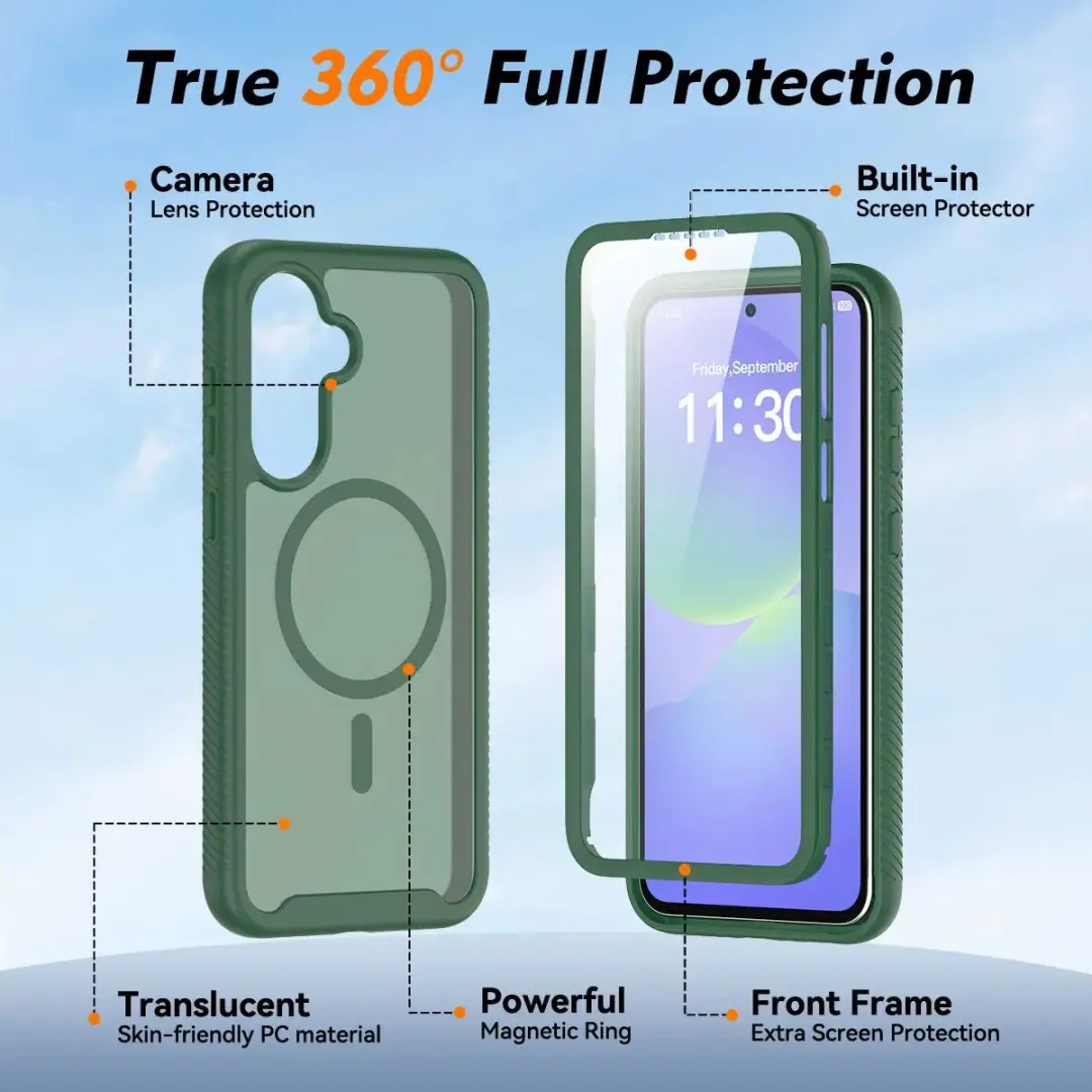 Selected Hoesje Samsung Galaxy A56/A36/A37 - Matte Groen - MagSafe - afbeelding 5 van 6
