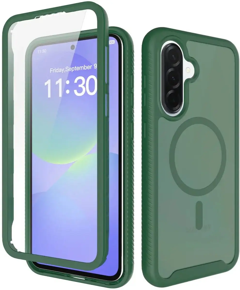 Selected Hoesje Samsung Galaxy A56/A36/A37 - Matte Groen - MagSafe