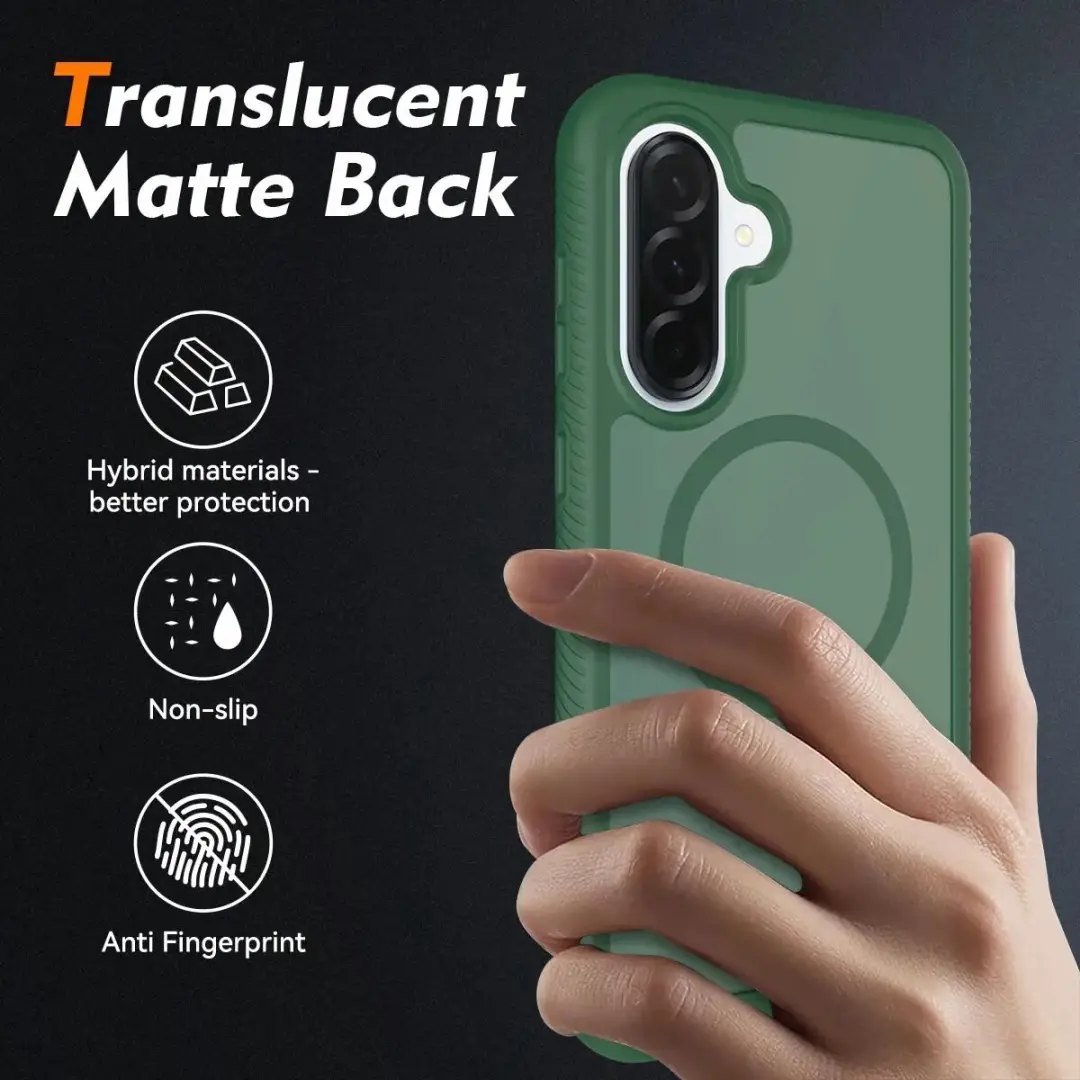Selected Hoesje Samsung Galaxy A56/A36/A37 - Matte Groen - MagSafe - afbeelding 4 van 6