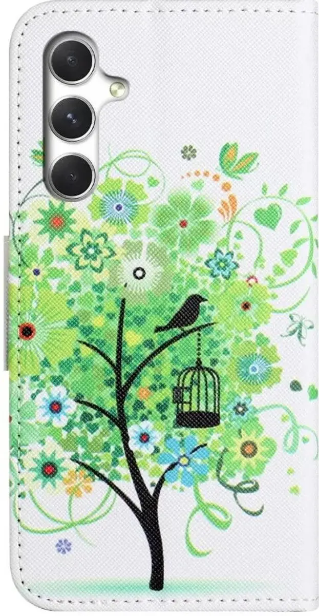 Selected Hoesje Samsung Galaxy A57 Book Case - Roze Bloemen