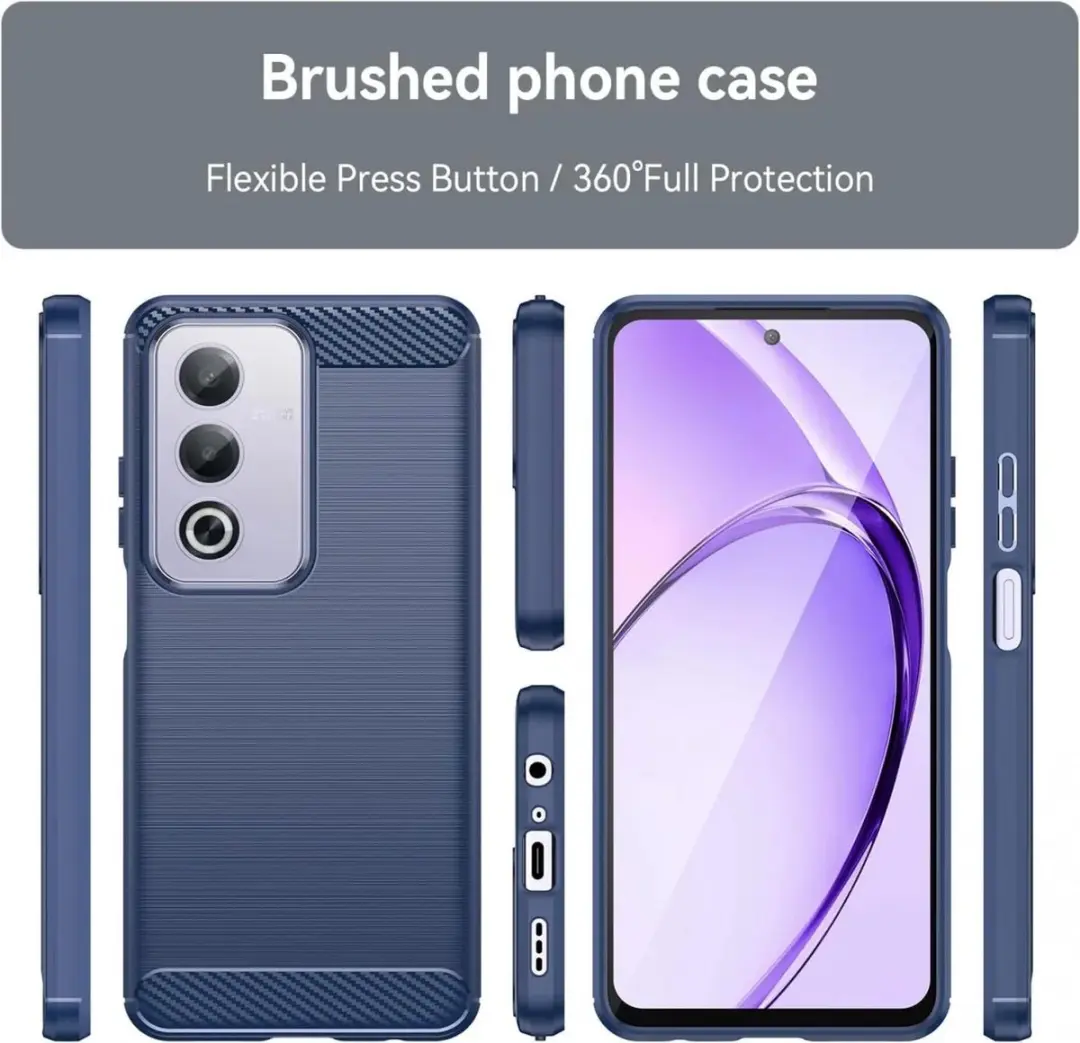 Selected Geborsteld TPU Hoesje Oppo A80 - Blauw