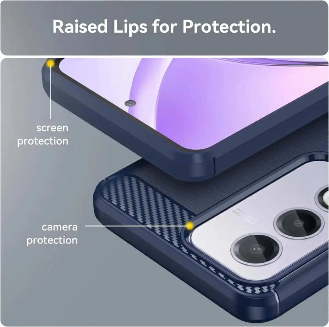 Selected Geborsteld TPU Hoesje Oppo A80 - Blauw - afbeelding 6 van 6