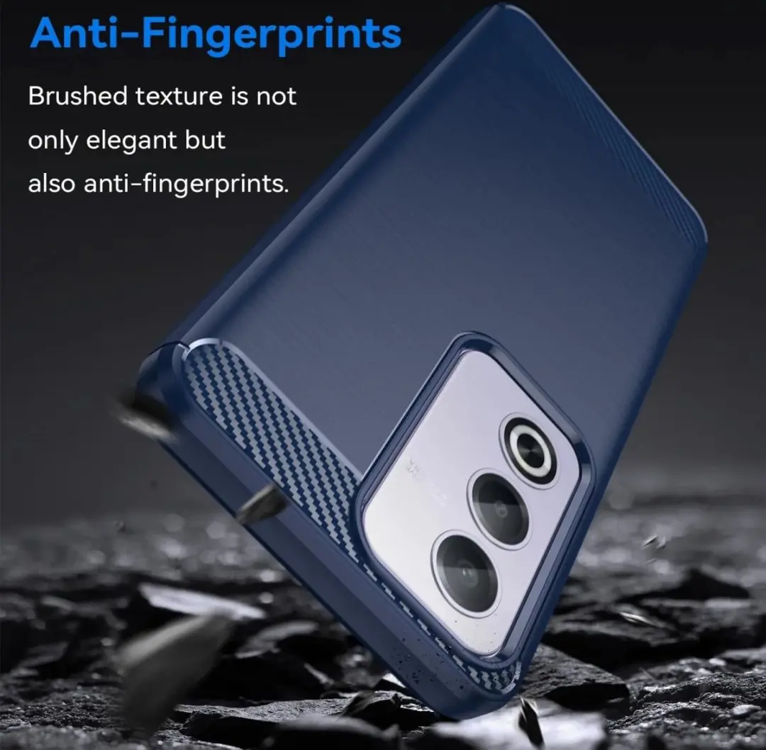 Selected Geborsteld TPU Hoesje Oppo A80 - Blauw
